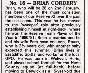  Brian Cordery 82-83