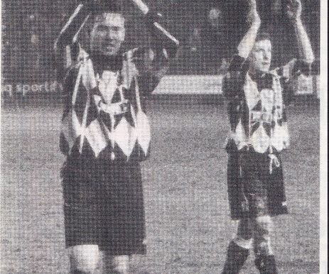 David Finlayson and Tommy Graham salute the fans at Brockville