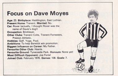 Berwick Rangers David Moyes