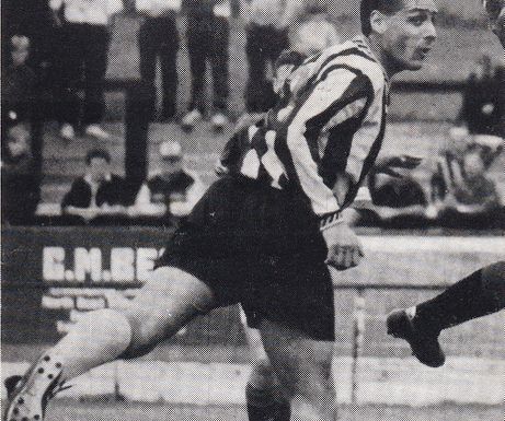 Derek Bell in action against Rangers