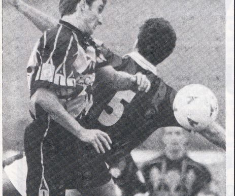 Paul Rutherford against Hearts