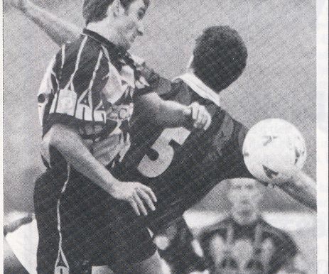 Paul Rutherford against Hearts