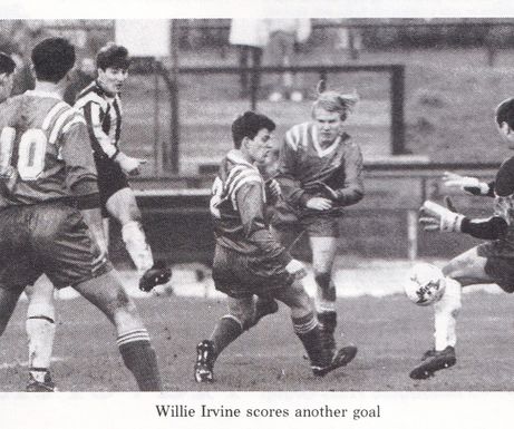Willie Irvine scores another goal